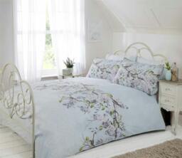 Rackhams Eloise Duvet Cover Set - Blue - Double - thumbnail 1