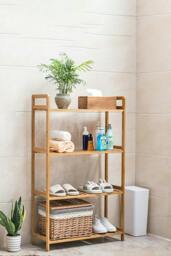 Rackhams 4 Tier Wood Audriel Bookcase - Brown