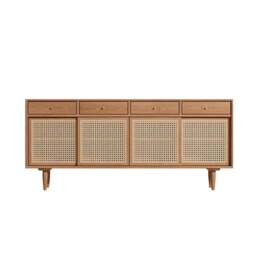 Rackhams Bertha Rattan Sideboard with Drawers, Pine Wood - 160cm - thumbnail 3