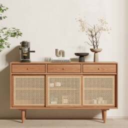 Rackhams Bertha Rattan Sideboard with Drawers, Pine Wood - 160cm - thumbnail 5