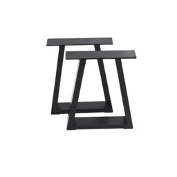 Rackhams 2 Pcs Industrial Metallic Table Legs for Home DIY - L70*W7*H90 - thumbnail 4