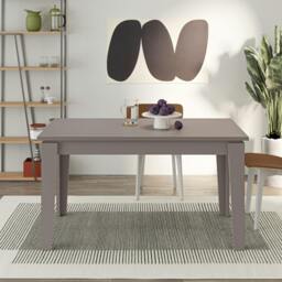 Rackhams Tolmen Dining Table Rectangular Extendable Table Up to 6 Seater Contemporary Kitchen Table 140Wcm Living Room, Mocha Grey - Mocha Grey - thumbnail 4