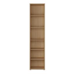 Rackhams Alice Springs Tall Narrow Bookcase with 5 Shelves in Elegancia Oak - Manufactured Wood - 1 - Elegancia Oak - thumbnail 3