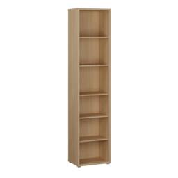Rackhams Alice Springs Tall Narrow Bookcase with 5 Shelves in Elegancia Oak - Manufactured Wood - 1 - Elegancia Oak - thumbnail 2