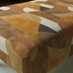 Rackhams Premium Non-Storage Ottoman Bench – Solid Wood, Artistic Designer Fabric - 30 x 20 Inches (76 x 51cm) - thumbnail 5