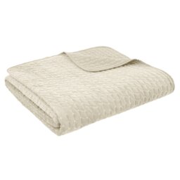 Rackhams Attica Velvet Embroidered Bedspread Natural - 240 x 260 cm - Natural - thumbnail 3