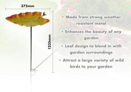 Rackhams Ornamental Free Standing, Weather Resistant, Easy Assemble Bird Bath and Feeder - thumbnail 2