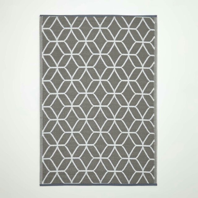 Rackhams Outdoor Rug Luxury Waterproof Reversible, For Garden, Geometric - 120 x 180 cm - image 1