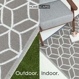 Rackhams Outdoor Rug Luxury Waterproof Reversible, For Garden, Geometric - 120 x 180 cm - thumbnail 4