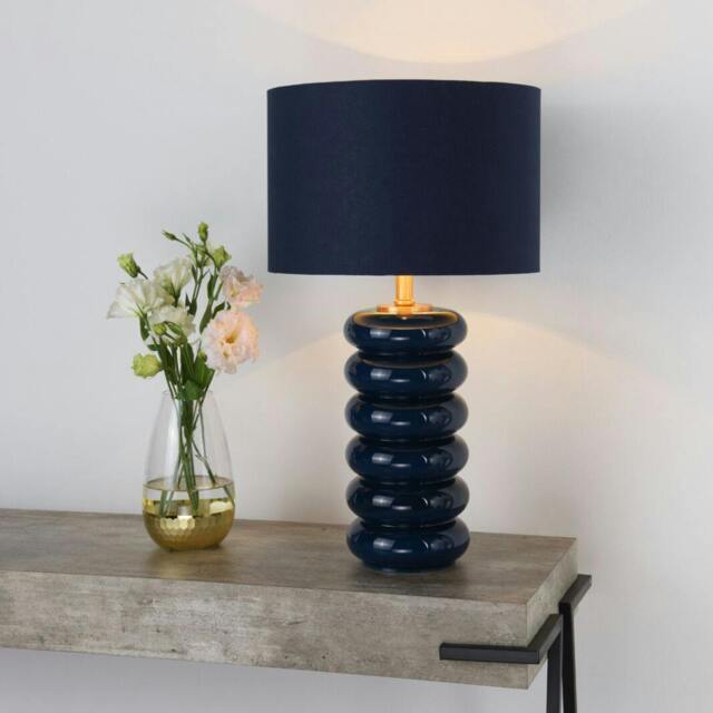 Rackhams Portia Blue Glass Table Lamp - image 1