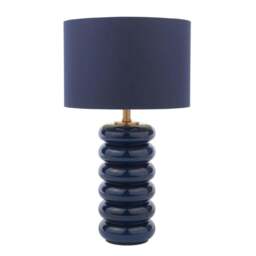 Rackhams Portia Blue Glass Table Lamp - thumbnail 4