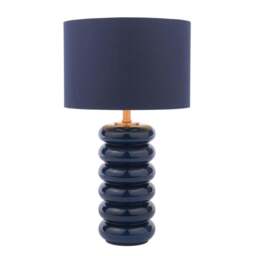 Rackhams Portia Blue Glass Table Lamp - thumbnail 3