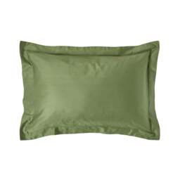Rackhams Organic 400 TC Egyptian Cotton Sateen Oxford Pillowcase, Standard Size - Moss Green