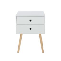 Rackhams Scandia 2-Drawer Premium Bedside Cabinet - Medium - mdf - 1