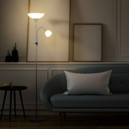 Rackhams Mother-Child Floor Lamp Duo Light Steel Frame - thumbnail 3