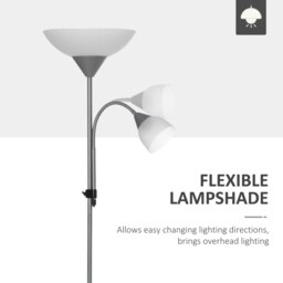 Rackhams Mother-Child Floor Lamp Duo Light Steel Frame - thumbnail 6
