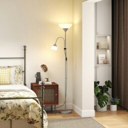 Rackhams Mother-Child Floor Lamp Duo Light Steel Frame