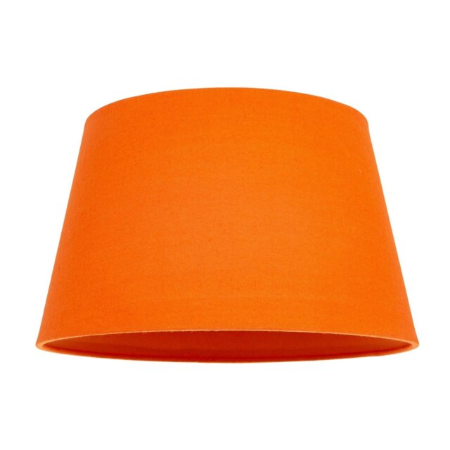 Rackhams Traditional 30cm Vivid Orange Linen Fabric Drum Table/Pendant Shade 60w Maximum - image 1