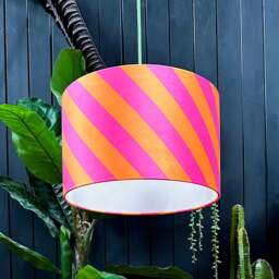 "Rackhams Tutti Frutti Helter Skelter Velvet Lampshades - 60cm diameter x 25cm height / 24"" x 10"""