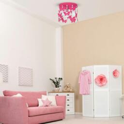Rackhams Angelica Hot Pink Ceiling Lamp Hand Made - thumbnail 3