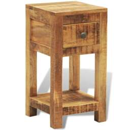 Rackhams Nightstand with 1 Drawer Solid Mango Wood