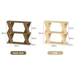 Rackhams Slim Side Table Modern Sofa End Bedside Table for Living Room Small Space - Dark Oak - thumbnail 4