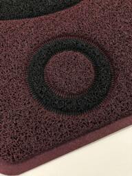Rackhams Geo Circle Spaghetti Doormat 90x60cm - Purple - Purple - thumbnail 4