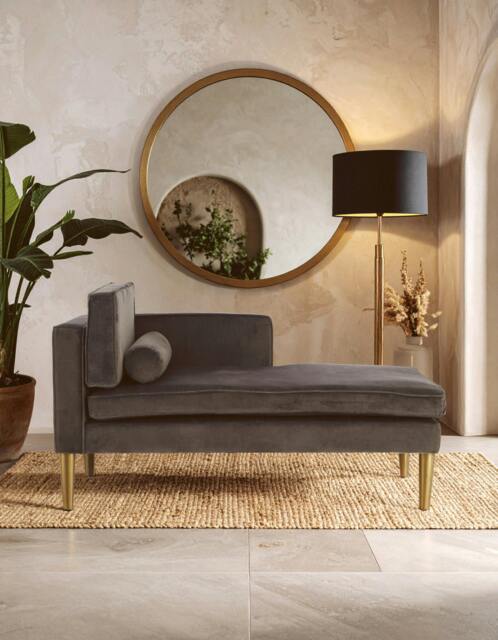 Rackhams Louxor Velvet Left Hand Chaise Longue - image 1