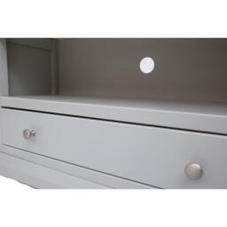 Rackhams Loreo Light Grey 1 Drawer TV Cabinet Chrome Knob - Light Grey - thumbnail 4