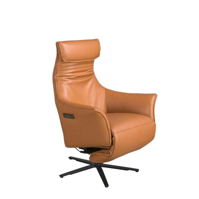 Rackhams Brown Leather Swivel Armchair 5137 - Modern - Yes - No - image 1