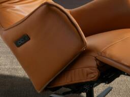Rackhams Brown Leather Swivel Armchair 5137 - Modern - Yes - No - thumbnail 5