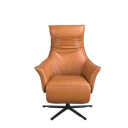 Rackhams Brown Leather Swivel Armchair 5137 - Modern - Yes - No - thumbnail 2