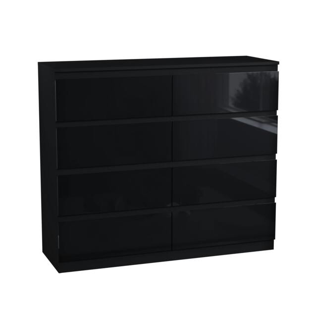 Rackhams Glinton 8 Drawer Chest, Black - Black - image 1