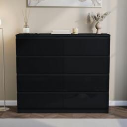 Rackhams Glinton 8 Drawer Chest, Black - Black - thumbnail 3