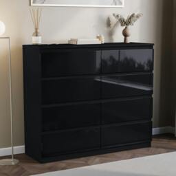 Rackhams Glinton 8 Drawer Chest, Black - Black - thumbnail 2