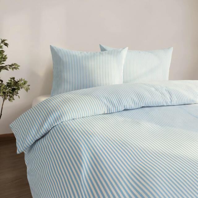 Rackhams Studio Edition Blue Pinstripe Duvet Cover Set - King - image 1