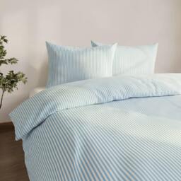 Rackhams Studio Edition Blue Pinstripe Duvet Cover Set - King - thumbnail 1