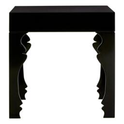 Rackhams Luis Black High Gloss Finish Side Table - thumbnail 2