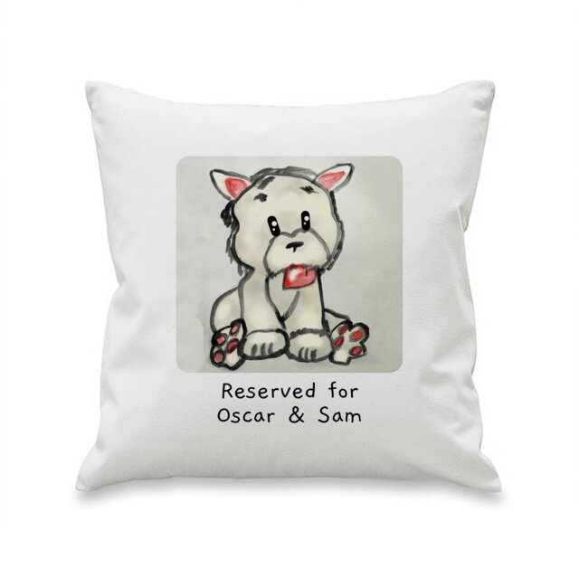 Rackhams Personalised Childrens Drawing Photo Upload Cushion - image 1