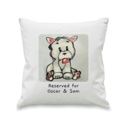 Rackhams Personalised Childrens Drawing Photo Upload Cushion