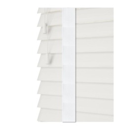 Rackhams Ultra White Faux Wood Venetian Blinds with Tapes (130cm Drop) - 200cm