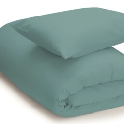 Rackhams Easycare Percale Duvet Cover - Teal - Double - Teal - 50% Cotton/50% Polyester - thumbnail 2