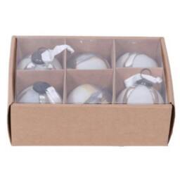 Rackhams Ombre Bauble (Pack of 6) - Silver - Silver - One Size - 100% Mixed