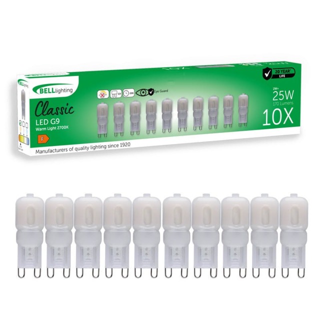 Rackhams G9 LED Bulb 2W Energy Saving Light Bulbs - Pack of 10 - image 1
