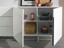 Rackhams White Wood and Chrome-plated Steel Sideboard 3051 - thumbnail 5