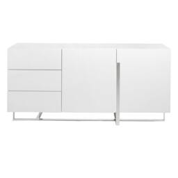 Rackhams White Wood and Chrome-plated Steel Sideboard 3051 - thumbnail 2