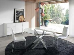 Rackhams White Wood and Chrome-plated Steel Sideboard 3051 - thumbnail 4