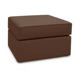 Rackhams Dalmore Leather Footstool - Grey - thumbnail 3