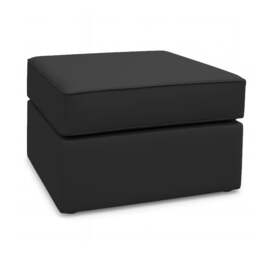 Rackhams Dalmore Leather Footstool - Grey - thumbnail 2