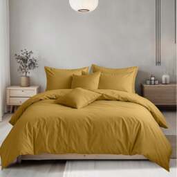 Rackhams Plain Dyed Easy Care Polycotton Duvet Cover And Pillowcase/s Set Bed Linen - Mid Blue - Double - thumbnail 3